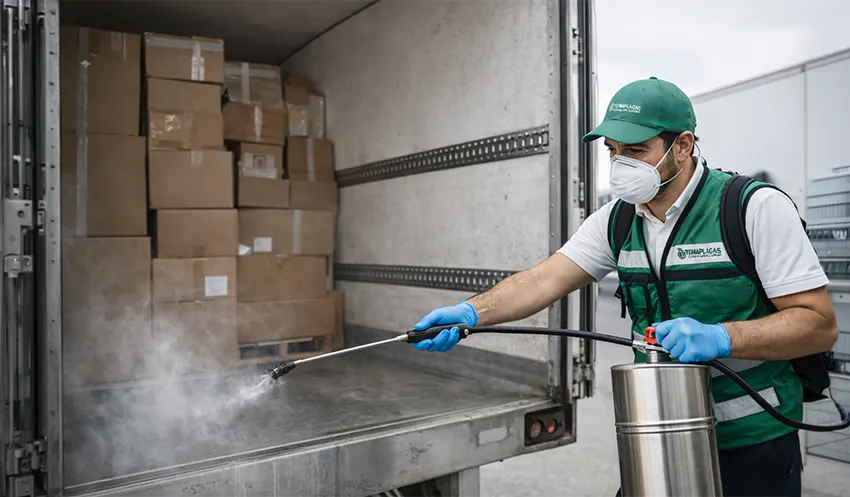 Fumigación de transporte de carga